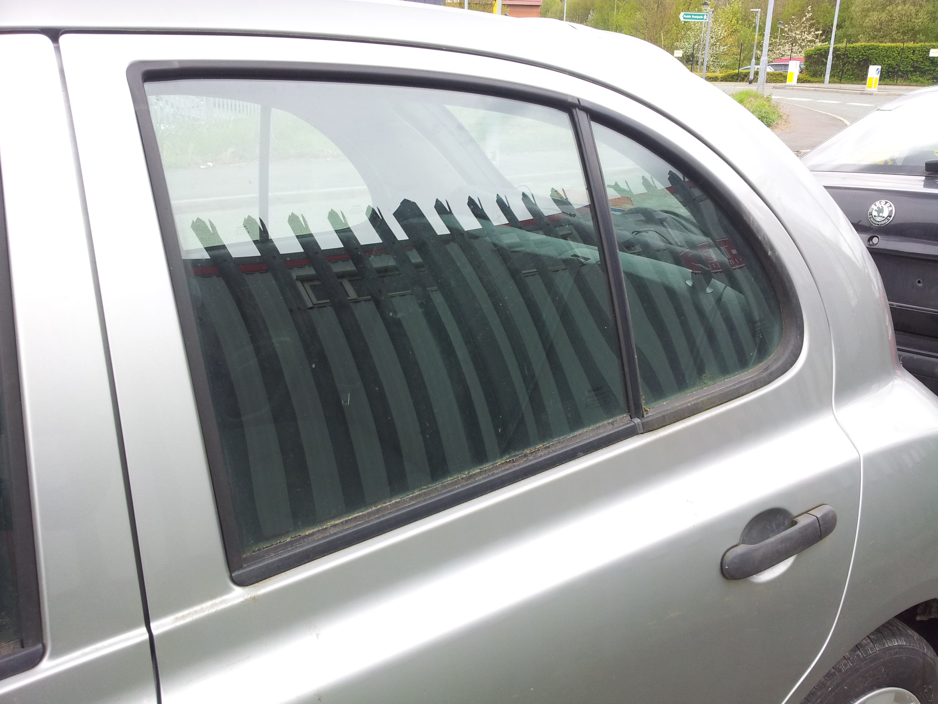 Nissan Micra E quarter-window-glass-passenger-side-rear